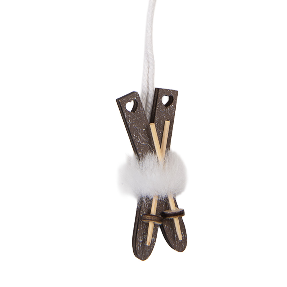 Decoratie hanger ski's 3x1x7 cm