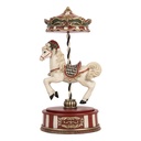 Casella di musica Giostra Beige Rosso Ø 12x24 cm