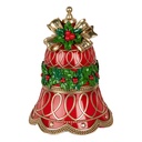 Decoration Bell Red Green Ø 32x41 cm