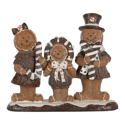 [6PR5855] Décoration bonhommes de pain dépice Marron Blanc 20x7x17 cm