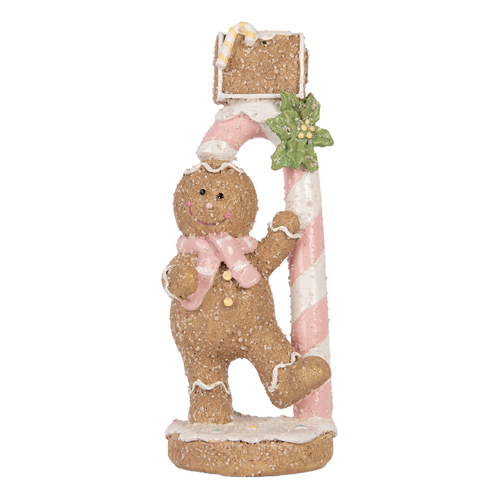 Decoratie peperkoekpop 8x8x21 cm
