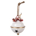 Décoration Cloche Blanc Rouge Ø 16x22 cm