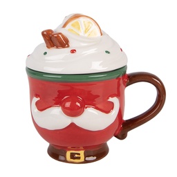 [6CEMU0239] Mok met deksel 13x10x14 cm / 350 ml