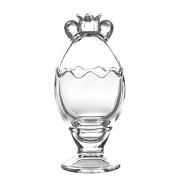 [6GL4237] Bonbonnière avec couvercle Transparent Ø 8x18 cm