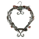 Hanging Candle Holder Heart Green Pink 43x22x60 cm