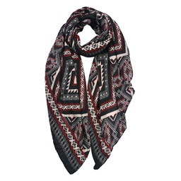 Clayre & Eef Sciarpa donna stampata 80x180 cm Nero Sintetico