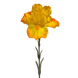 [6PL0436Y] Branche de décoration avec fleurs Jaune Vert 62 cm