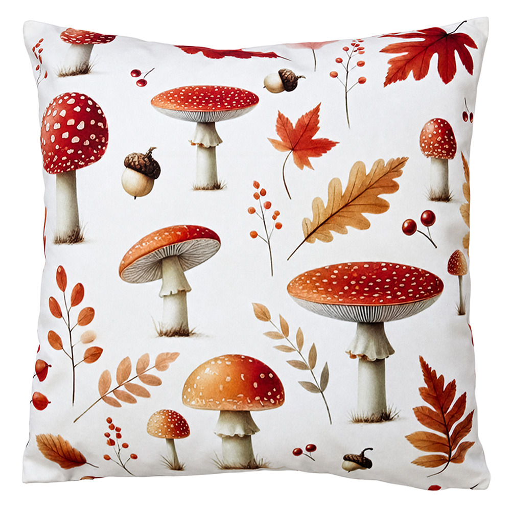 Cushion filled Beige Red 45x45x4 cm