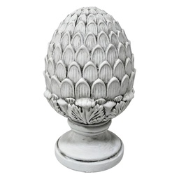 [6TE0590] Decorazione Ornamento Grigio Ø 16x26 cm