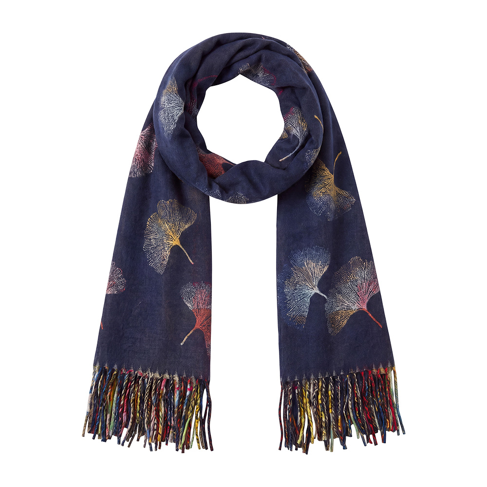 Sjaal 65x180 cm blauw
