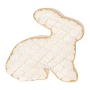 Cale Porte/Coussin Lapin Blanc couleur Or 29x10x27 cm
