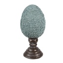 Statua Decorativa Uovo Blu Marrone Ø 16x34 cm