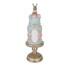 Décoration gâteau Couleur or bleu Ø 12x37 cm