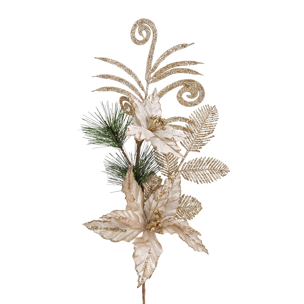 Weihnachtsdeko Silberfarbig Grun 80 cm