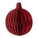 Weihnachtsdeko Papier-Weihnachtskugel Rot Ø 8x10 cm