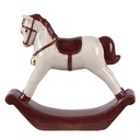Decoration Rocking Horse Beige Red 15x4x14 cm