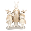Décoration Lapin Blanc Marron 16x8x21 cm