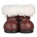 Pot de fleurs d'intérieur Bottes Père Noël Rouge Blanc 26x26x20 cm