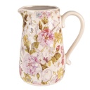 Dekorativer Krug Rosa, Beige 16x11x18 cm