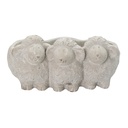 Pot de fleurs d'intérieur Mouton Gris 26x20x12 cm