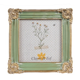 [2F1149] Cadre photo Vert Couleur or 13x2x13 cm / 10x10 cm