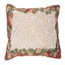 Kissen gefüllt Beige Rot 45x45x4 cm