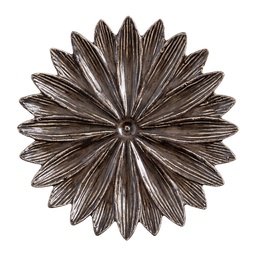 [6CE2501] Plat décoratif Fleur Marron Beige Ø 16x3 cm