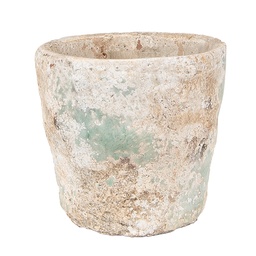 [6TE0531S] Blumentopf für Innen Beige Grün Ø 11x11 cm