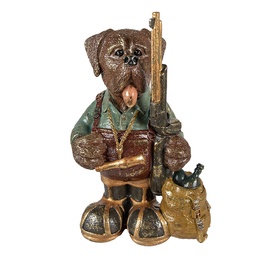 [6PR3883] Decorative Figure Brown Green 20x13x32 cm