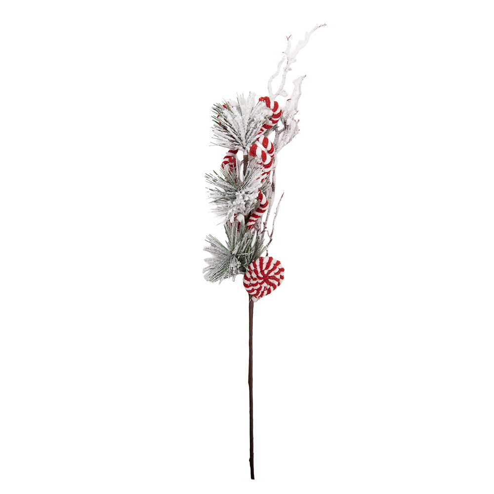 Weihnachtsdeko Weiß Rot 11x7x60 cm