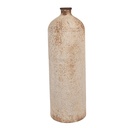 Decorative Vase Beige Brown Ø 14x42 cm