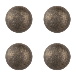 [64893] Türknopf 4er Set Braun Ø 2x3 cm / S3 cm