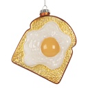 Boule de Noël Blanc Couleur or 9x4x11 cm