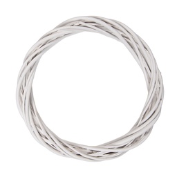 [6RO0603MW] Decoration Ghirlanda Bianco Ø 30x4 cm