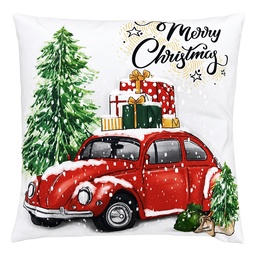 [KG023.236] Coussin rempli Beige Rouge 45x45x4 cm