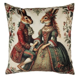 [NE22V] Cushion filled Beige Red 45x45x4 cm