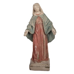 [6MG0163] Christmas Decoration Statue Maria Beige Blue 20x14x44 cm