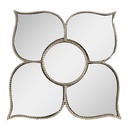 Wall Mirror Flower Silver 21x2x21 cm