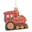 Anhänger Lokomotive Rot Goldfarbig 9x5x9 cm