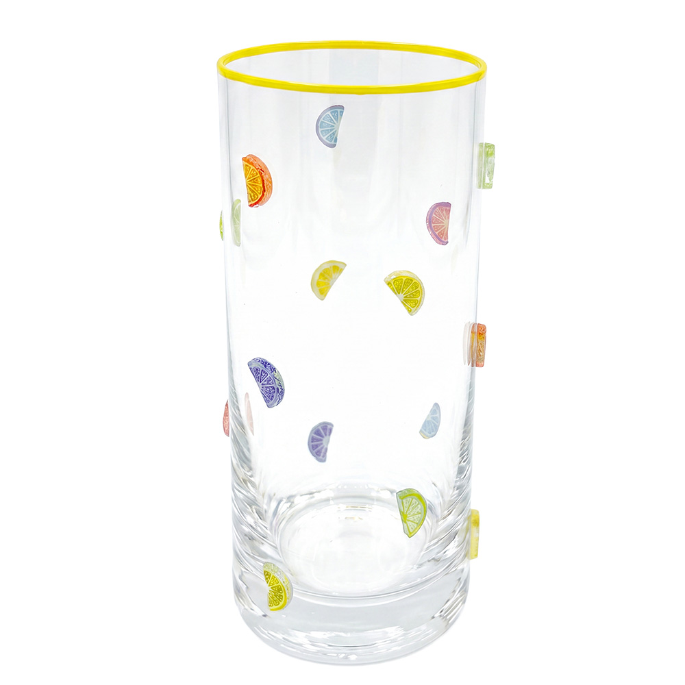 Verre d'eau Transparent Jaune Ø 6x15 cm / 350 ml