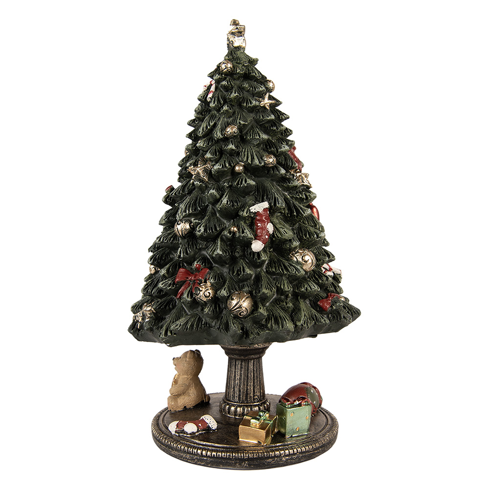 Boîte à musique Sapin de Noël Vert Couleur or Ø 13x23 cm