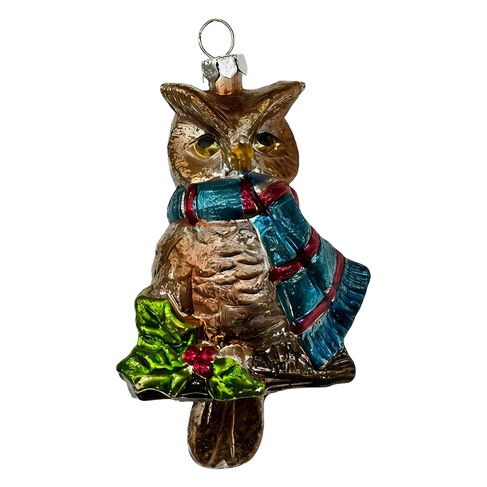 Weihnachtsanhänger Braun Blau 10 cm
