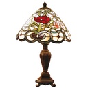 Lampe de table Tiffany Beige, Vert Ø 32x47 cm E27/max 1x40W