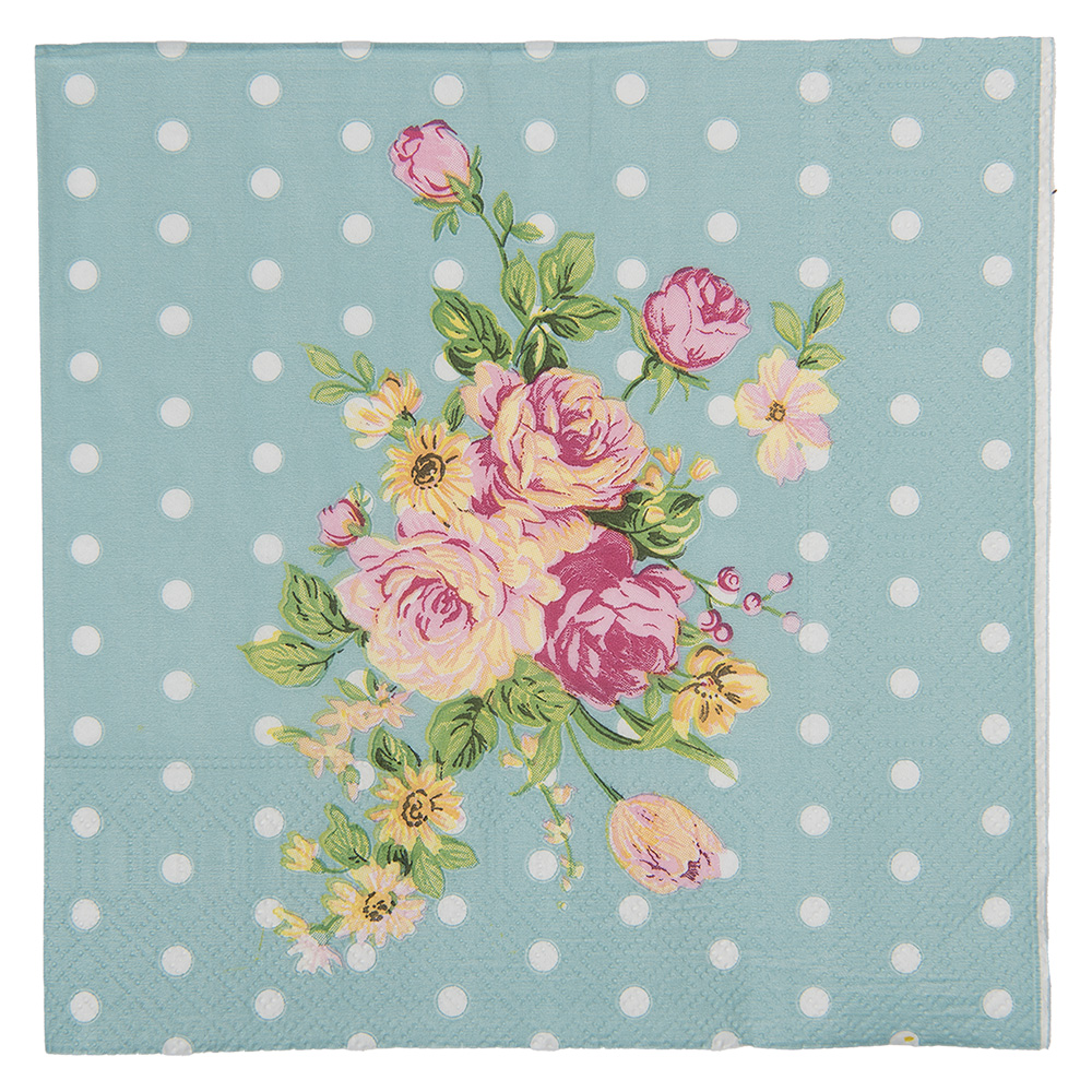 Tovaglioli di carta Blu Rosa 33x33 cm (20)