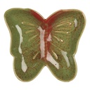 Scodella Farfalla Verde Rosso 14x13x2 cm