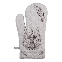 [GTW44] Oven glove Beige Brown 18x30 cm