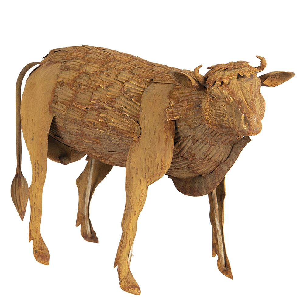 Decoration Cow Brown 42x18x35 cm