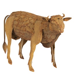 [6Y3544] Decorazione Mucca Marrone 42x18x35 cm