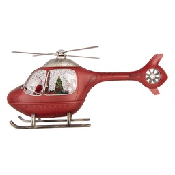 [6PR6195] Muziekdoos helicopter met LED 47x11x22 cm / 3xC