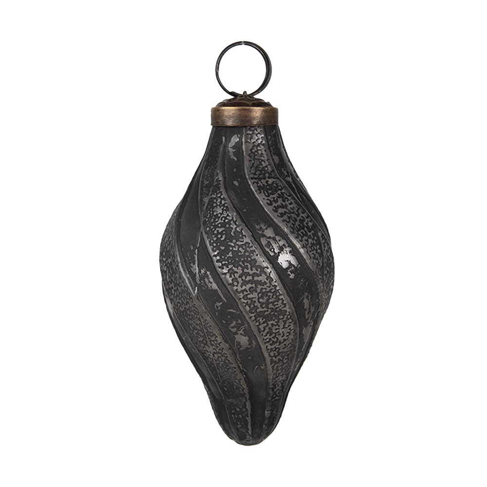 Weihnachtskugel Schwarz Ø 6x11 cm